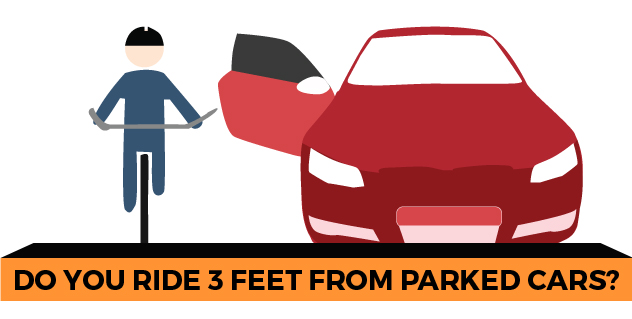 do you ride 3 feet from parked cars?