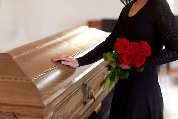 funeral at a boston mortuary due to a wrongful death
